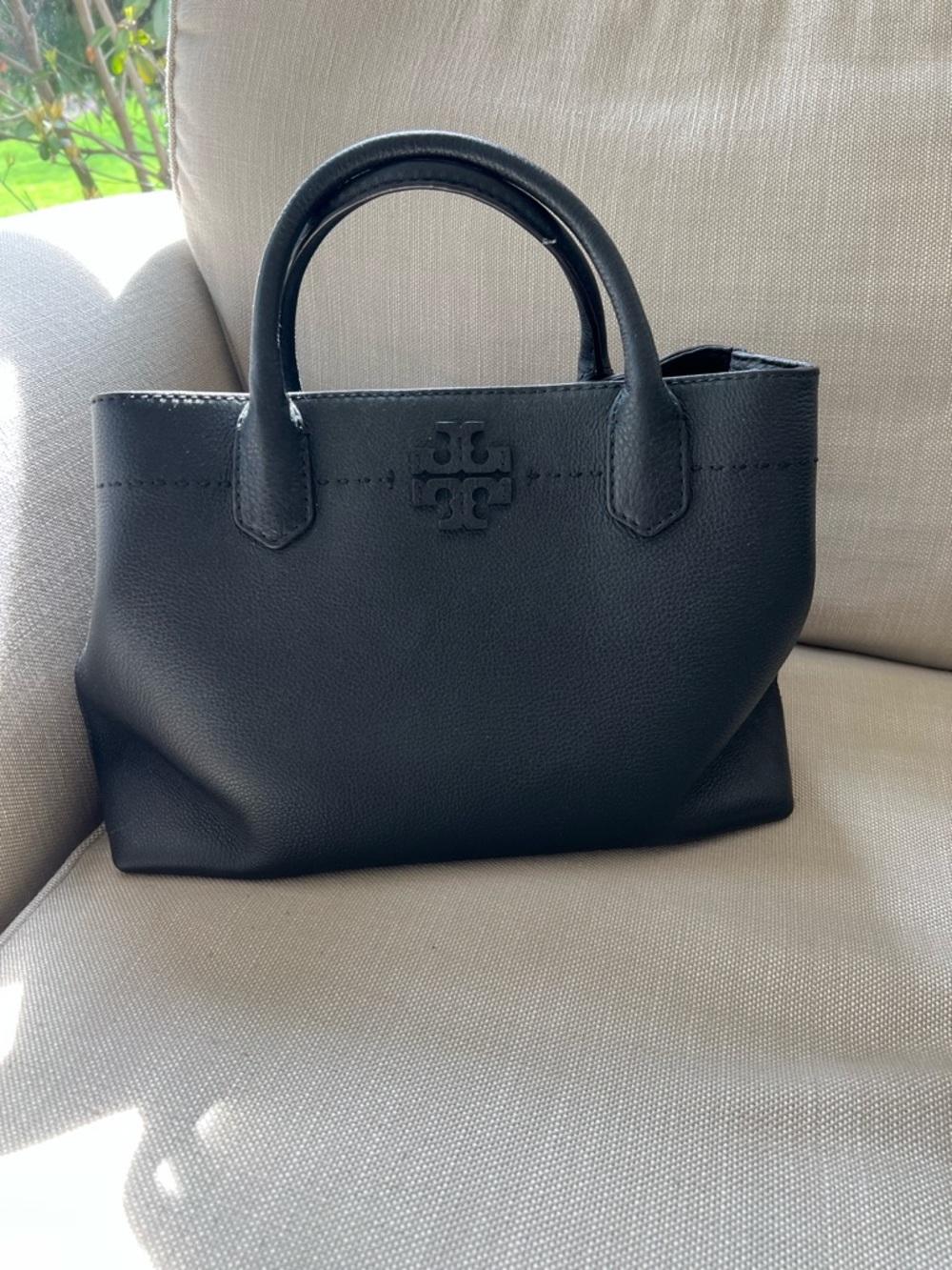 Brand new never worn!! Tory Burch Black Leather Top-Handle Satchel